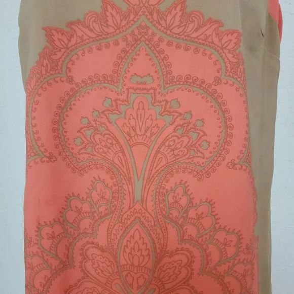NY & CO | Coral Tan Lined A-line Dress Med - Picture 2 of 10
